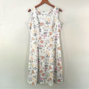 🦋 John Abbott Vintage 1960’s sleeveless floral mini dress Large